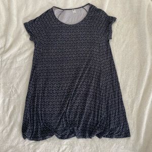 Old Navy black & white pattern short sleeve dress, size:XL